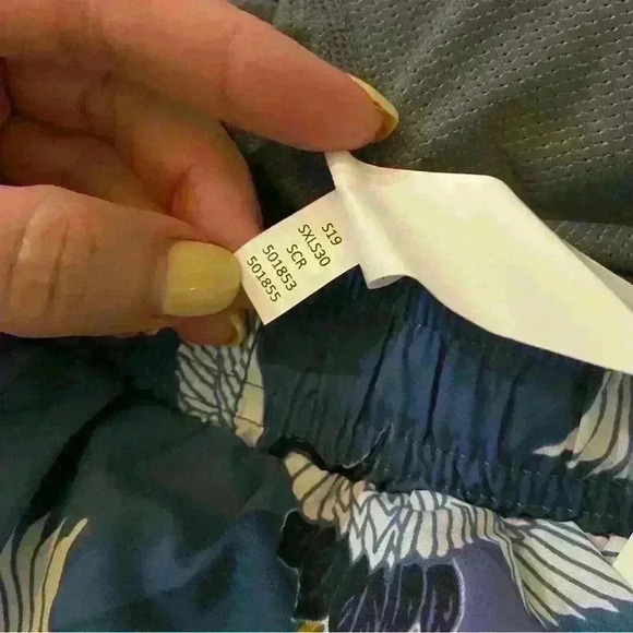 Saxx Cannonball 2N1 Swim Trunks Size Small Blue Purple White Bird Ballpark Pouch - Picture 5 of 11